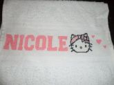 toalha de boca personalizada hello hitty